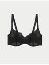 Marks & Spencer Balkonová podprsenka Jasmine s kosticemi a krajkou, vel. A–E Marks & Spencer černá