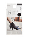 Marks & Spencer Balení 5 párů matných ponožek, 15 DEN Marks & Spencer černá