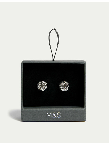 Marks & Spencer Manžetové knoflíčky ve tvaru uzlu Marks & Spencer stříbrná
