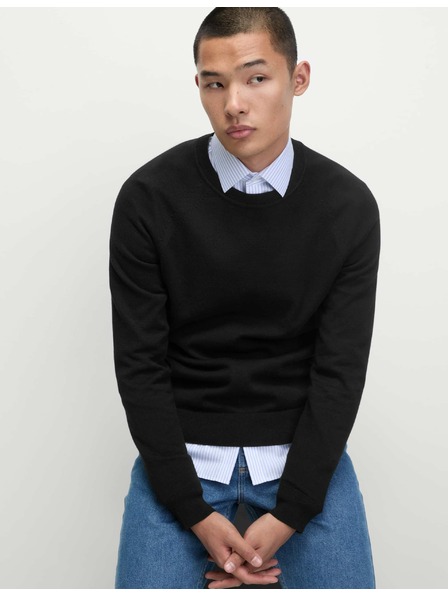 Marks & Spencer Svetr z čisté bavlny, s výstřihem ke krku Marks & Spencer černá