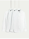 Marks & Spencer Košile s dlouhými rukávy, normální střih, sada 3 ks Marks & Spencer bílá