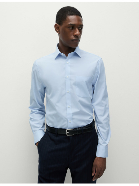 Marks & Spencer Košile úzkého střihu ze směsi bavlny, 3 ks Marks & Spencer modrá