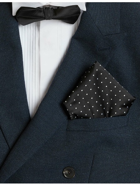 Marks & Spencer Sada puntíkované kravaty a kapesníku Marks & Spencer černá