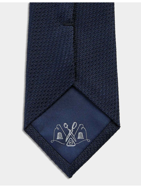 Marks & Spencer Kravata ze 100% hedvábí s texturou Marks & Spencer námořnická modrá
