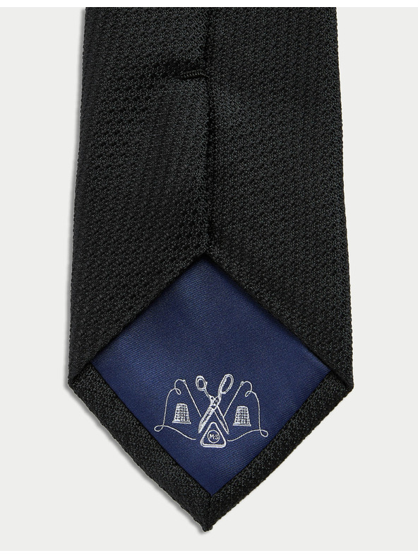 Marks & Spencer Kravata ze 100% hedvábí s texturou Marks & Spencer černá