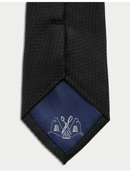 Marks & Spencer Kravata ze 100% hedvábí s texturou Marks & Spencer černá