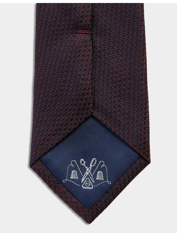 Marks & Spencer Kravata ze 100% hedvábí s texturou Marks & Spencer červená