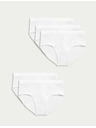 Marks & Spencer Bavlněné slipy, 5 ks Marks & Spencer bílá