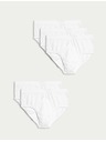 Marks & Spencer Bavlněné slipy, 5 ks Marks & Spencer bílá