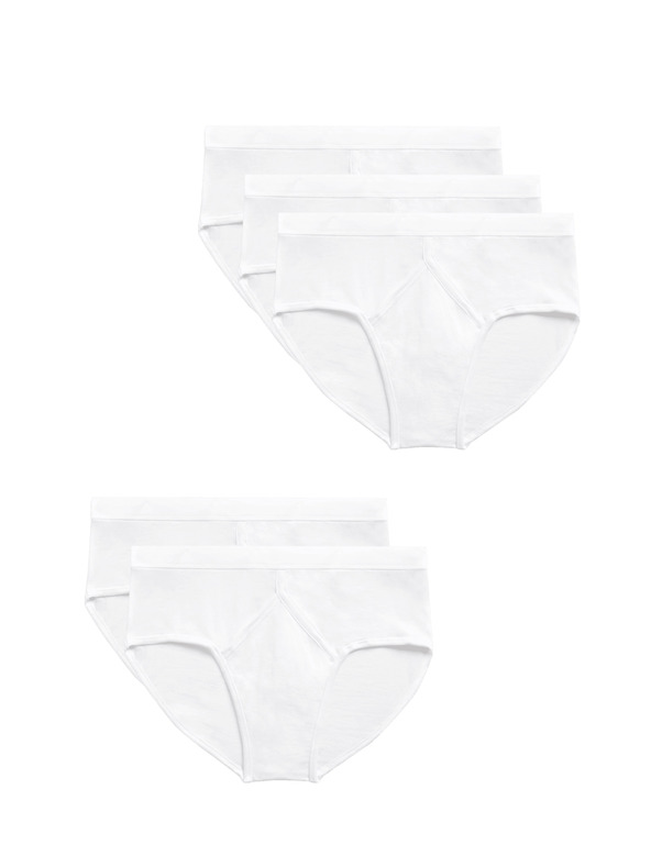 Marks & Spencer Bavlněné slipy, 5 ks Marks & Spencer bílá