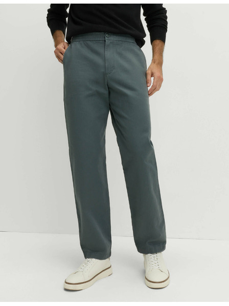 Marks & Spencer Kalhoty se vzorem rybí kosti, z čisté bavlny Marks & Spencer zelená