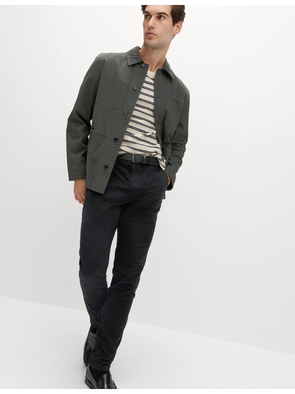 Marks & Spencer Strečové chino kalhoty úzkého střihu Marks & Spencer černá