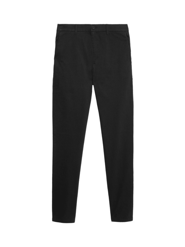 Marks & Spencer Strečové chino kalhoty úzkého střihu Marks & Spencer černá
