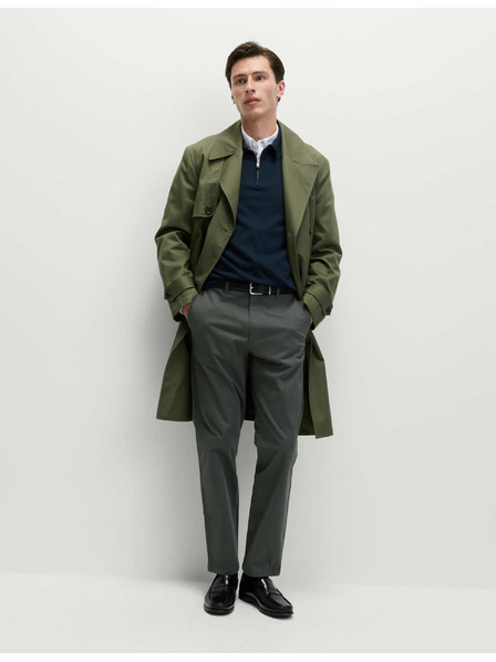 Marks & Spencer Strečové chino kalhoty normálního střihu Marks & Spencer šedá