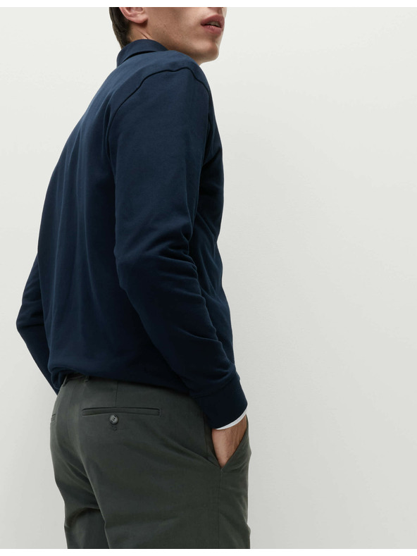 Marks & Spencer Strečové chino kalhoty normálního střihu Marks & Spencer šedá