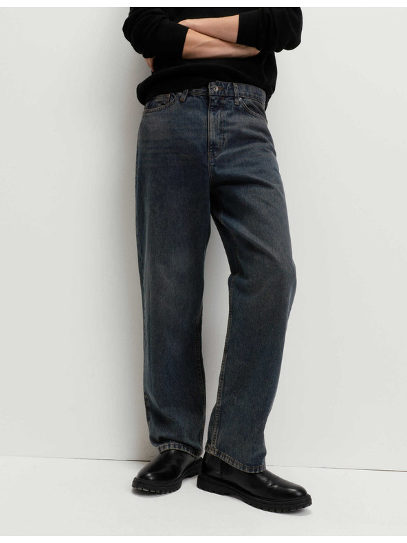 Marks & Spencer Authentic volné pevné džíny Marks & Spencer modrá