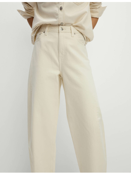 Marks & Spencer Rovné džíny se středně vysokým sedem Marks & Spencer smetanová