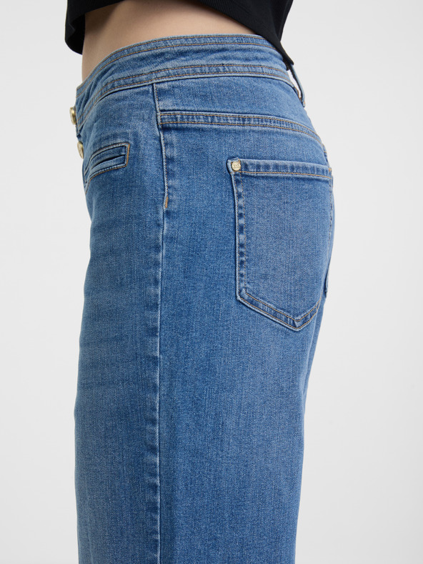 Orsay Modré dámské široké džíny ORSAY