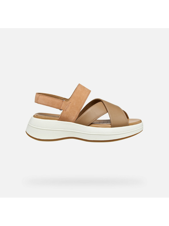 Geox Hnědé dámské sandály Geox Spherica Ecub-3 S