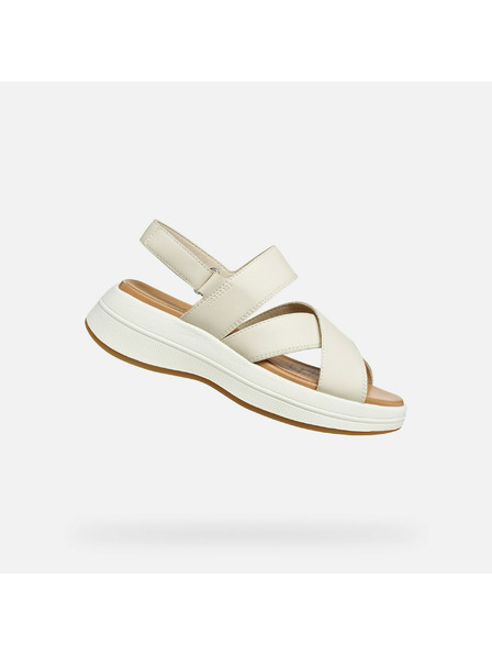 Geox Krémové dámské sandály Geox Spherica Ecub-3 S