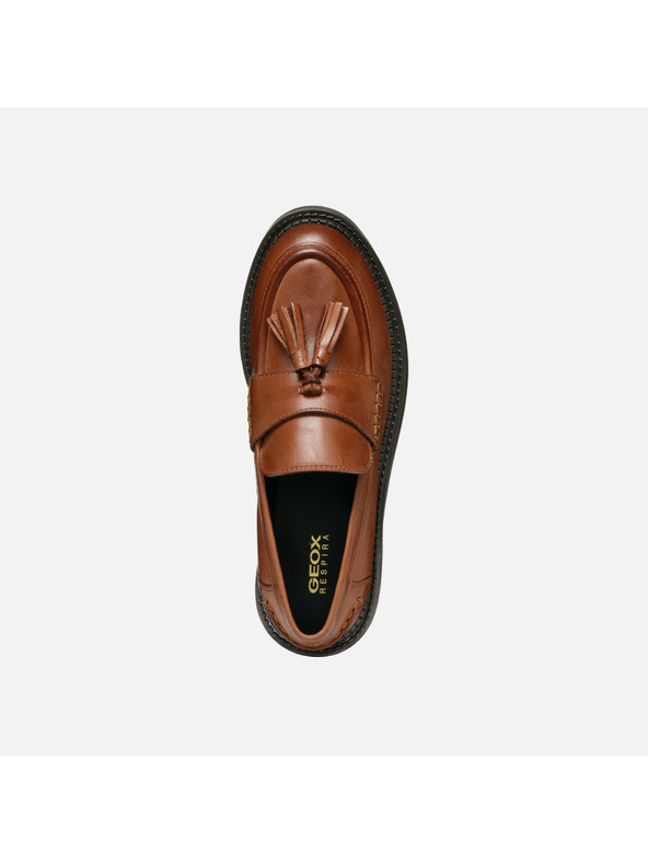 Geox Hnědé dámské mokasíny Geox Serilda