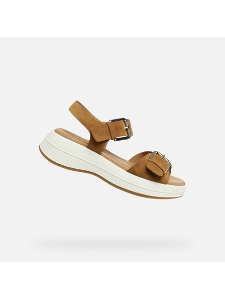 Geox Hnědé dámské sandály Geox Spherica Ecub-3 S