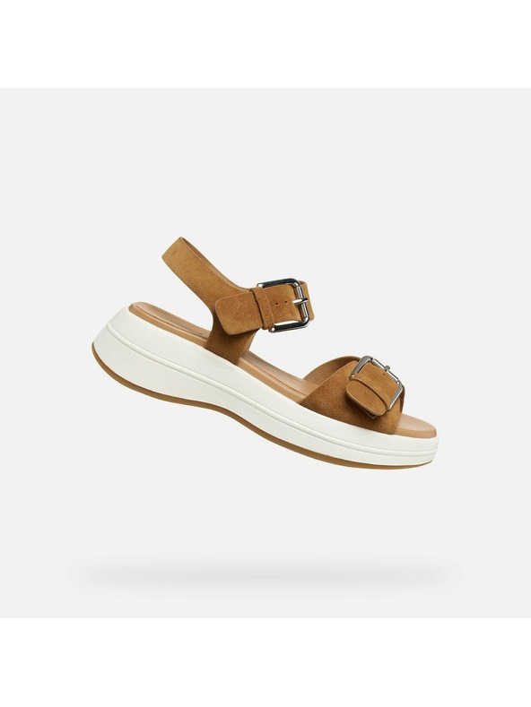 Geox Hnědé dámské sandály Geox Spherica Ecub-3 S