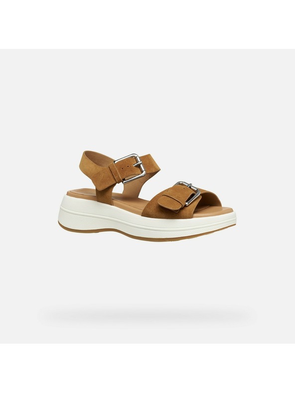 Geox Hnědé dámské sandály Geox Spherica Ecub-3 S