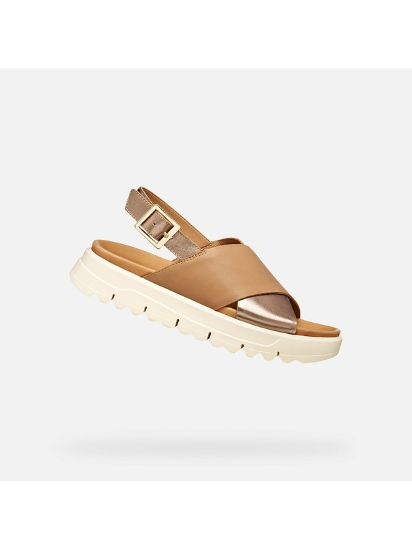 Geox Béžové dámské sandály Geox Xand 2.1S