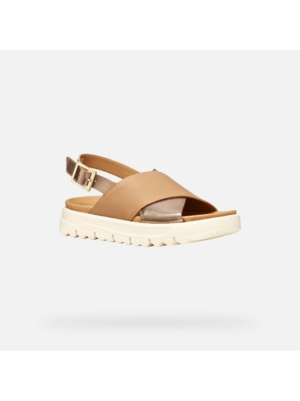 Geox Béžové dámské sandály Geox Xand 2.1S