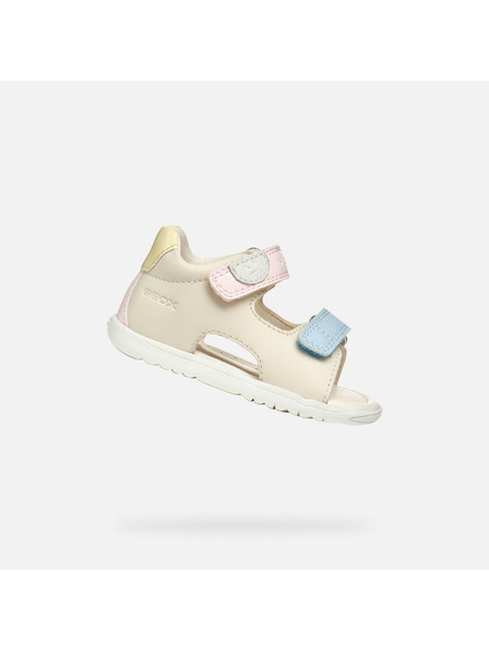 Geox Béžové dívčí sandály Geox Sandal Macchia