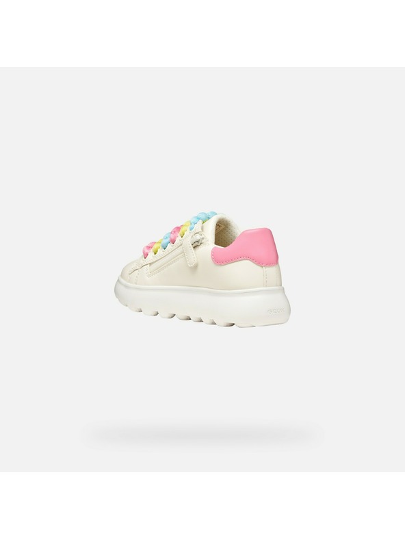 Geox Bílé dívčí tenisky Geox Puffypop