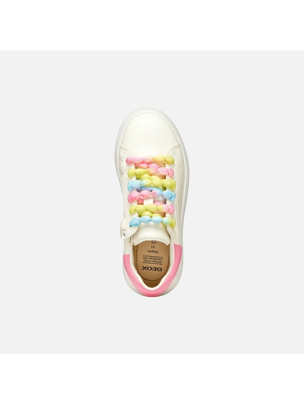 Geox Bílé dívčí tenisky Geox Puffypop