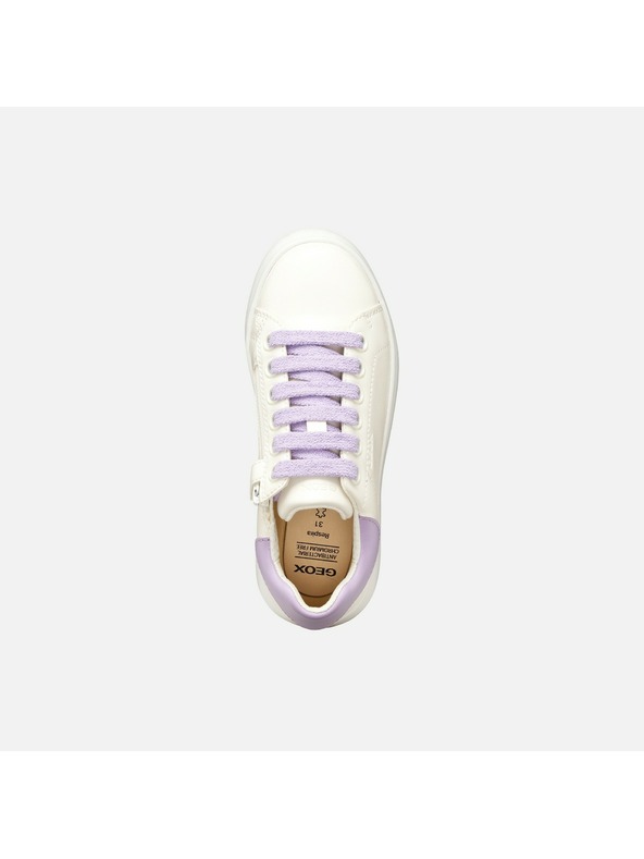 Geox Bílé dívčí tenisky Geox Puffypop