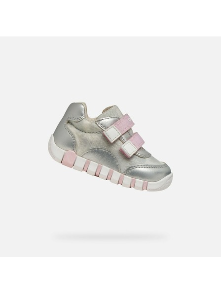Geox Stříbrné dívčí boty pro první krůčky Geox Iupidoo
