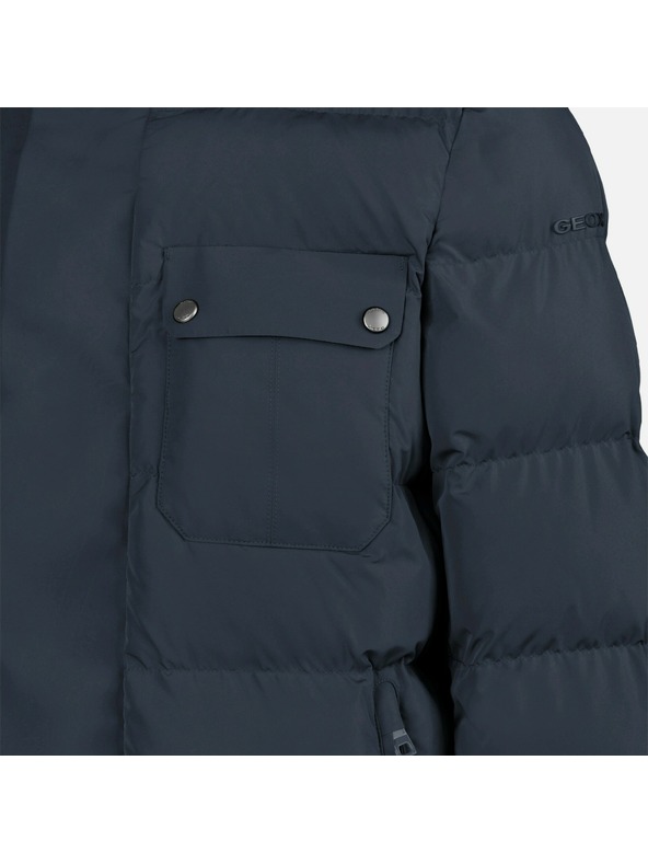 Geox Tmavě modrá pánská bunda Geox Pieve