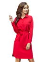 numoco Šaty s kapsami - červená Numoco CAMILLE