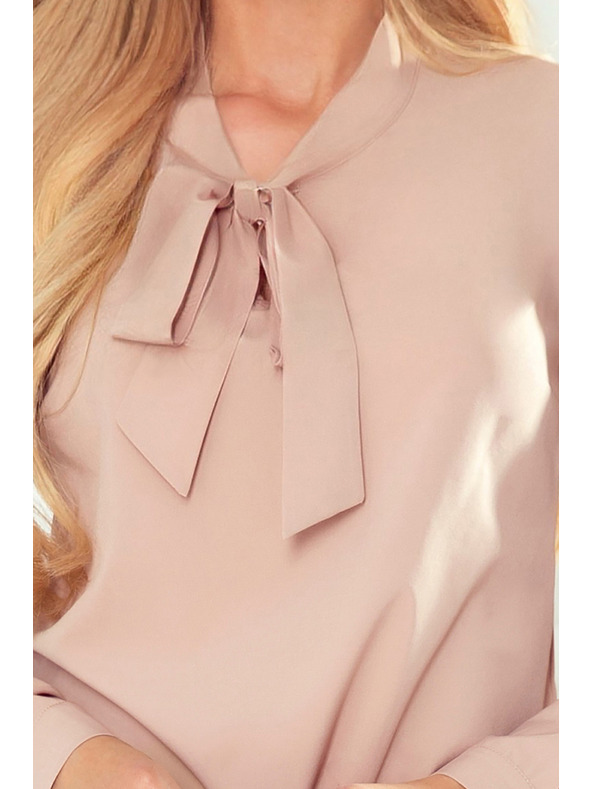 numoco Blůza s vazbou - béžová barva