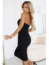 numoco Midi šaty s odhalenými rameny a korzetem - černé