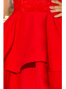 numoco LAURA šaty s krajkou - červená