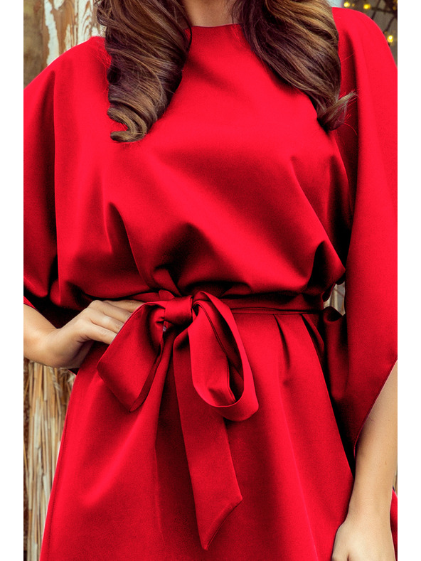 numoco SOFIA Motýlkové šaty - červené