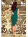 numoco MEGAN Šaty s výstřihem - zelené barvy