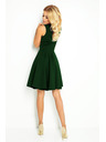 numoco Šaty - srdcovitý výstřih - tmavě zelená