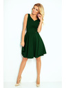 numoco Šaty - srdcovitý výstřih - tmavě zelená