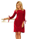 numoco ALICE Šaty s luky - burgundské barvy
