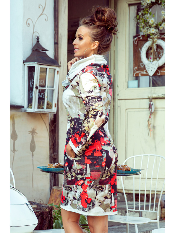 numoco IRENE Rolák šaty - barevný vzor