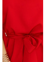 numoco SOFIA Motýlí šaty s kravatou v pase - červené