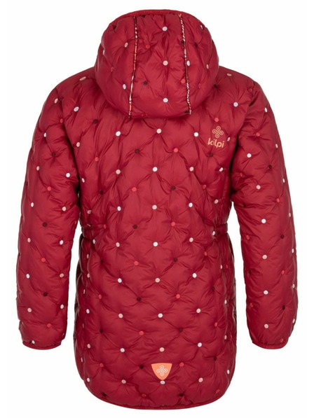 Kilpi Dívčí zimní prošívaný kabát Kilpi DAMIA-JG Tmavě červená
