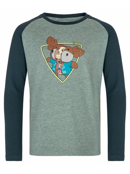 Kilpi Chlapecké balvněné tričko s dlouhým rukávem Kilpi SONIER-JB Tmavě zelená