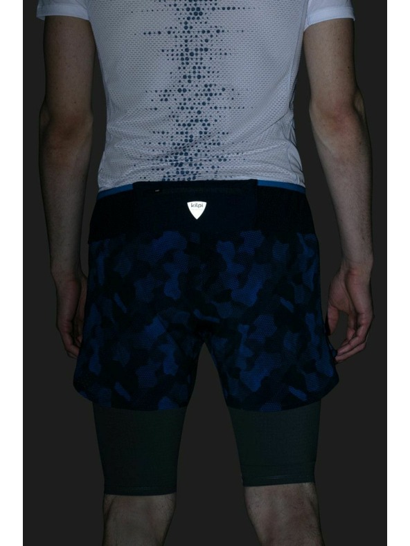 Kilpi Pánské běžecké šortky 2 in 1 Kilpi BERGEN-M Tmavě modrá